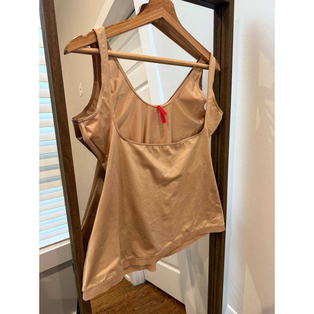 SPANX Womens Tank Top Camisole Shaper Smoothing Bronze 2X Open Bust Tan Nude